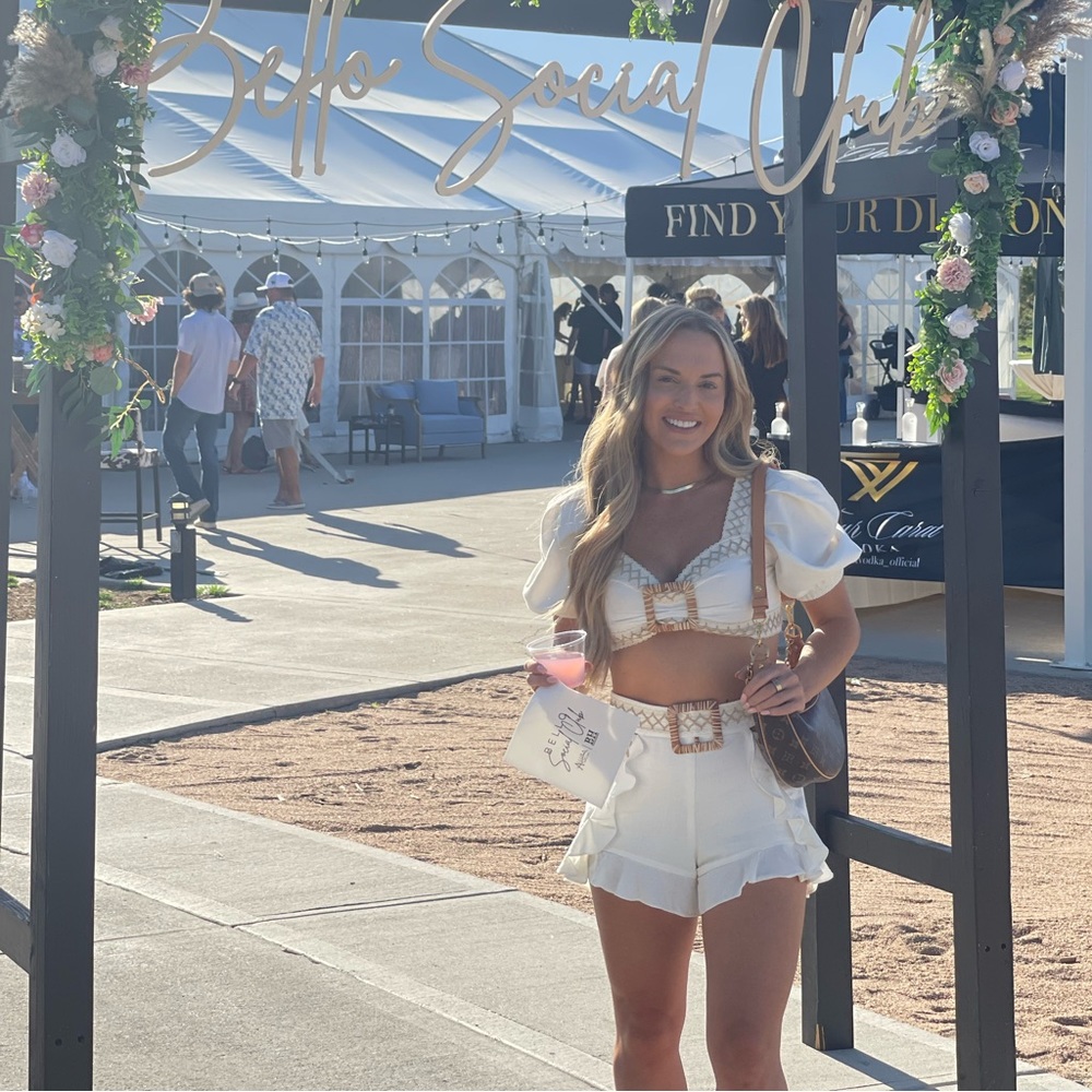 Patbo x Alessandra Ambrossio Top and shorts